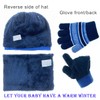 JFAN 3 Piece Knitted Hat Scarf Gloves Set for Children