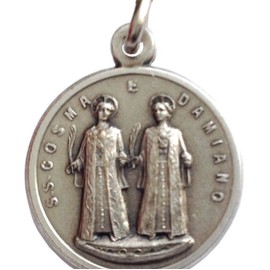 I G J Medal of Saints Cosmas and Damian - Patrons Saints of Doctors Surgeons, Pharmacists and Dentists, Brass
