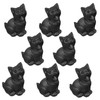 Sportmusies Natural Black Obsidian Stone Cat Figurine Desk Home Office