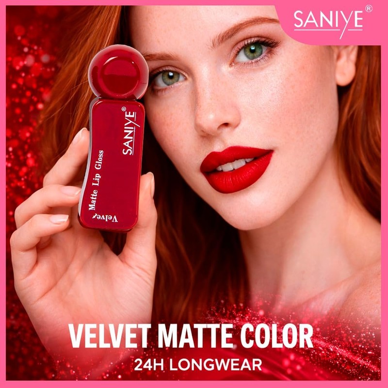 SANIYE Labial Líquido Matte 24h Waterproof – Color #04 y
