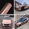 XhuangTech Vinilo chapado en cromo de oro rosa, autoadhesivo de