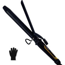 1 Inch Curling Iron Extra Long Barrel with Ceramic Coating for Long/Medium Hair,LED Display Instant Heat up to 450°F with clamp,Hair Waving Style Tool Girls & Women - Color: 1 inch