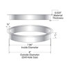 Outwater 8" (Nominal) Diameter x 1" Height 304 Stainless Steel