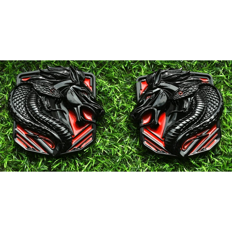Pair New Custom Cobra Emblems Left Right 3D Badge Replacenment