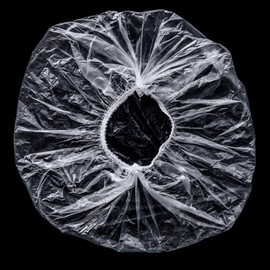 100 Bulk Large Capacity Disposable Shower Caps / 비닐헤어캡 벌크 대용량 일회용 샤워 위생 모자 100개