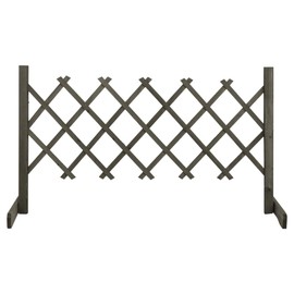 Extendable Garden Trellis Fence | Decorative Expandable Wood Patio Fence | Freestanding Expanding Wooden Outdoor Fence Barrier for Backyard Yard Climbing Plants | Solid Firwood 47.2" x 23.6"