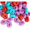 Assorted Fruit Flavored Crunchy Candy Coated Gummy Candy Rings -