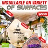 [UPGRADED] 2Pcs 200LBS Rotatable Ceiling Hooks with 4 Screw Points