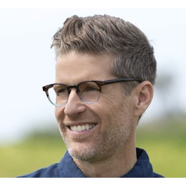 Peepers by PeeperSpecs unisex adult Dynomite Focus Blue Light Filtering Reading Glasses, Blue/Brown, 47 mm US