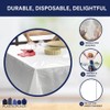 Pre-Cut Clear Plastic Disposable Tablecloth - Rectangular Covers Coreless Roll