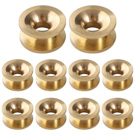 VooGenzek 10 PCS Universal Grass Trimmer Head Eyelets, Strimmer Head Eyelet Sleeves, Sleeve String Trimmer Replacement Parts, for Lawn Mowers, Strimmer, and Brush Cutters, Golden