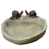BOLTZE Bird Bath Diameter 21 cm Brown Resin Snails