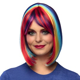 Boland 85718 – Colourful Wig Unity, Longbob Made of Synthetic Hair for CSD and Festival, Accessories for Fancy Dress Costumes, Carnival, Theme Party
