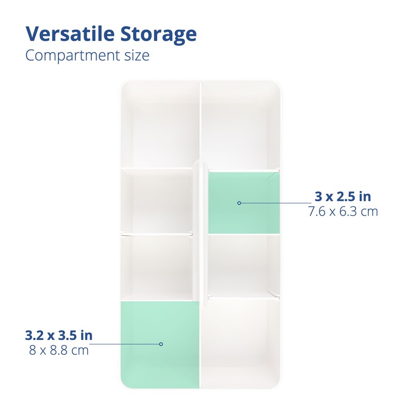 BLUE GINKGO Multipurpose Caddy Organizer - Stackable Plastic Caddy with