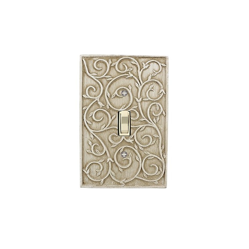 Meriville French Scroll 1 Toggle Wallplate, Single Switch Electrical Cover