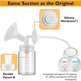 ZYHSLZ Válvulas Pico de Pato, Tubos Membrana, Protectores Reflujo, Válvulas y Accesorios para Bomba de Leche, Compatible con Extractor Spectra S1 S2 S3 9 Plus, Bomba de Leche (Transparente)