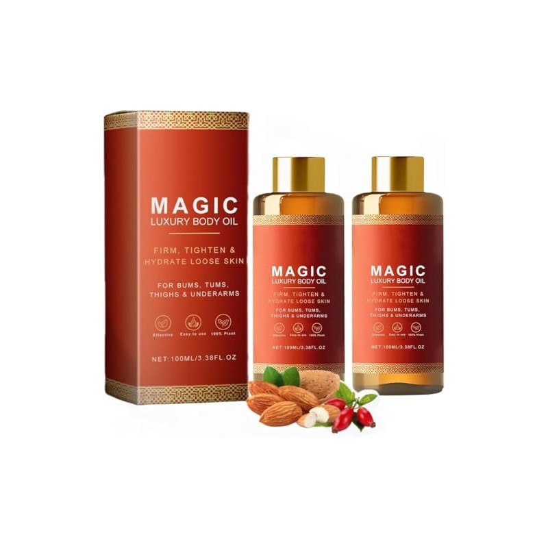 Aceite corporal mágico 2pcs, hidratante compacto, aceite corporal de lujo