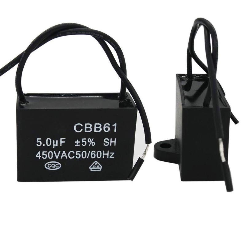 Twidec/2Pcs 450V AC 50/60Hz Run Capacitor 2-Wire Metallized Polypropylene Film