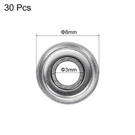 sourcing map 30pcs 693ZZ Deep Groove Ball Bearings 3x8x4mm Chrome Steel Bearing Double Sealed Precision Bearings, P0 (ABEC 1)