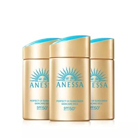 Anessa Perfect UV Sunscreen Skin Care Milk NA 60ml 3pcs / 아넷사 퍼펙트 UV 선스크린 스킨케어 밀크 NA 60ml 3개
