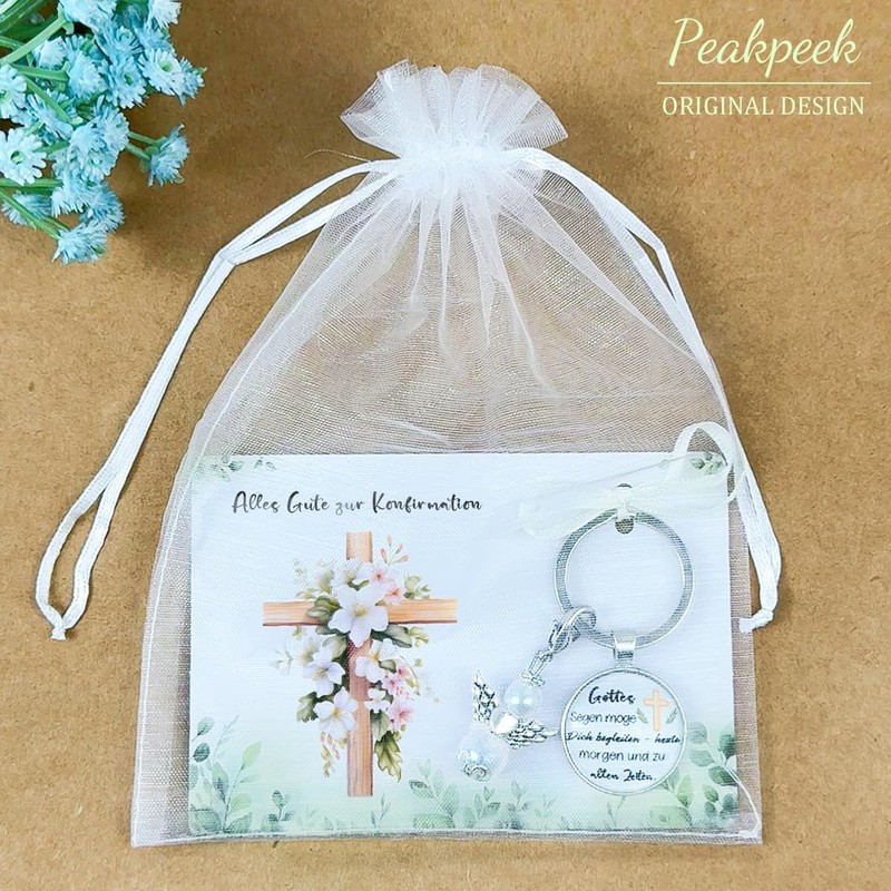 Keyring Confirmation Gift, Christian Gifts for Confirmation, Guardian Angel Keyring