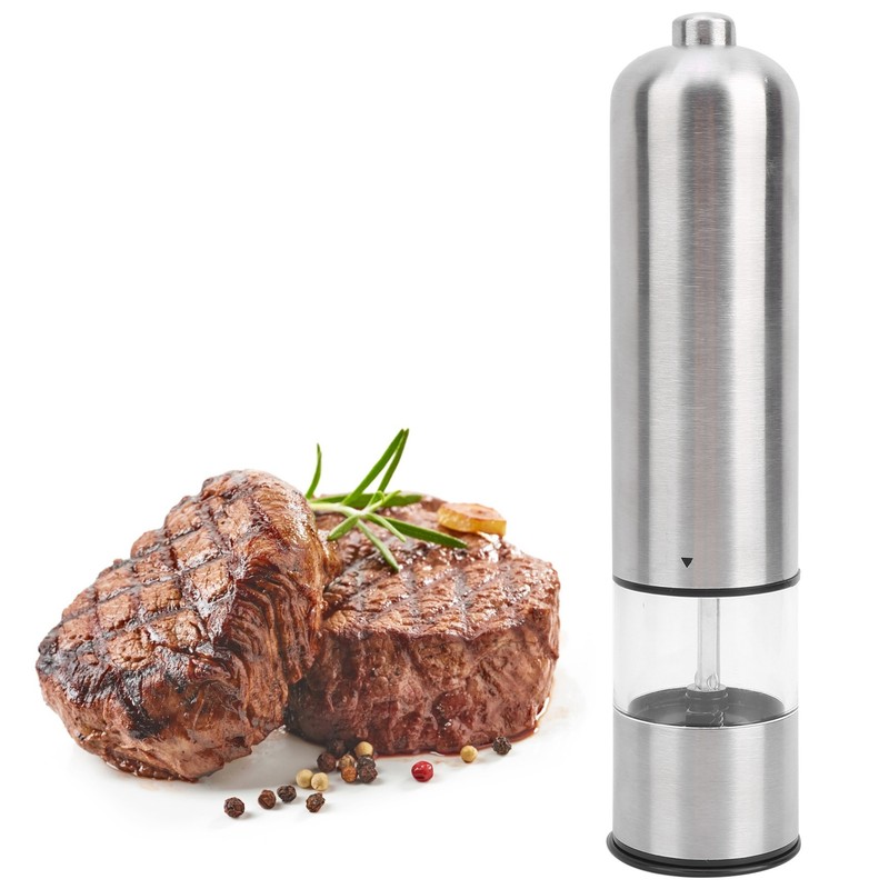 Electric Salt Pepper Grinder Stainless Steel Automatic Battery Operated Spice