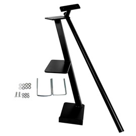 Flynsu 2 Step Boat Trailer Steps, Universal fit Bass Boat Trailer Tongue Steps 3.5" or 3" Wide & 5" Tall, Anti-Slip Boat Ladder Steps, Boat Boarding Steps, w/Safety Handle