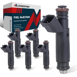 EVERESTWAY Fuel Injector Set of 6 Compatible for 2001-2004 Ford Mustang 2001-2003 Ranger 2003-2005 Taurus 1999-2003 Windstar Compatible for 2001-2003 Mazda B3000 3.0L 3.8L V6 Replaces FJ332