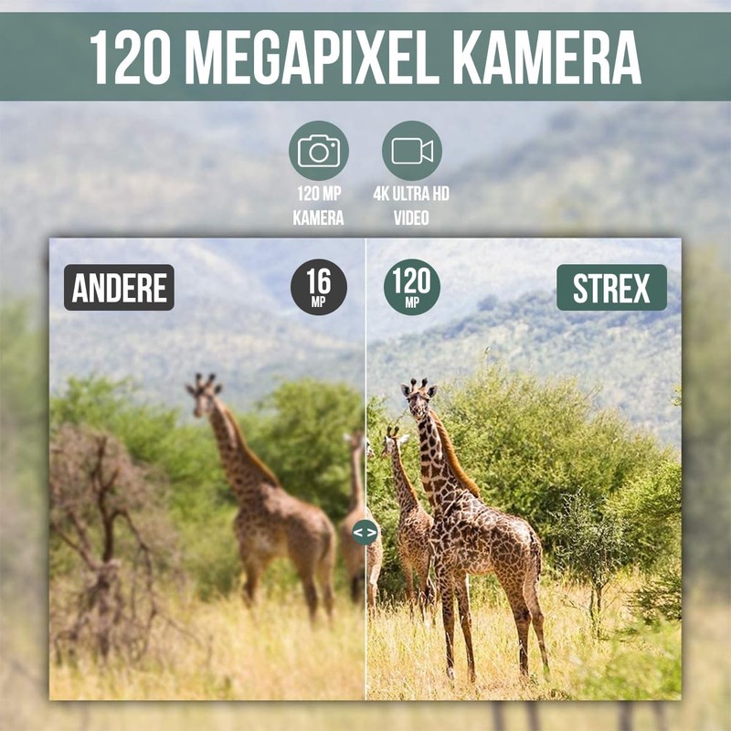 Strex Wildlife Camera with Night Vision - 120MP 4K Ultra