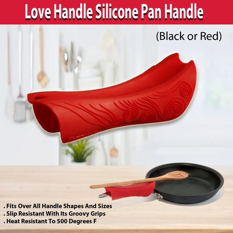 ASOTV Love Handle Silicone Pan Handle – Heat-Resistant Grip for
