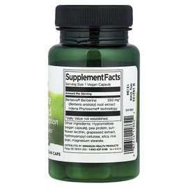 Swanson Vitamins, Berberine Advanced, Enhanced Absorption, Vegan Capsules 30 Tablets (550mg per capsule) / Swanson Vitamins (스완슨 비타민), 베르베린 어드밴스드, 흡수율 향상, 비건 캡슐 30정(캡슐 1정당 550mg)