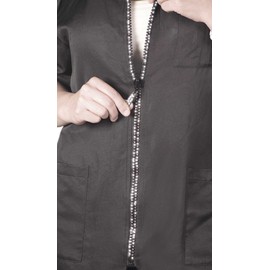 Ladybird Line Rhinestone Zipper Groomer Jacket Ideal for Pet Groomers Water Resistant and Hair Resistant | Small