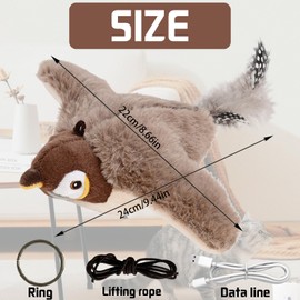 YOUYIKE Pack of 2 Interactive Self-Employment Cat Toy, Bird Toy, Cat Toy, Bird for Cat, Flying Bird Cat Toy, Flapping Bird Cat Toy