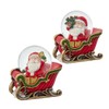 Minature Snow Globes 45MM Set of 2 Assorted Santa On