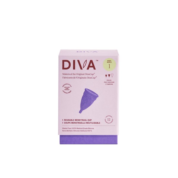 DivaCup - BPA-Free Reusable Menstrual Cup - Leak-Free Feminine Hygiene - Tampon and Pad Alternative - Up To 12 Hours Of Protection - Model 1