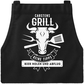 MoonWorks® BBQ Apron for Men with Saying, BBQ Gift, Cotton Apron, Kitchen Apron