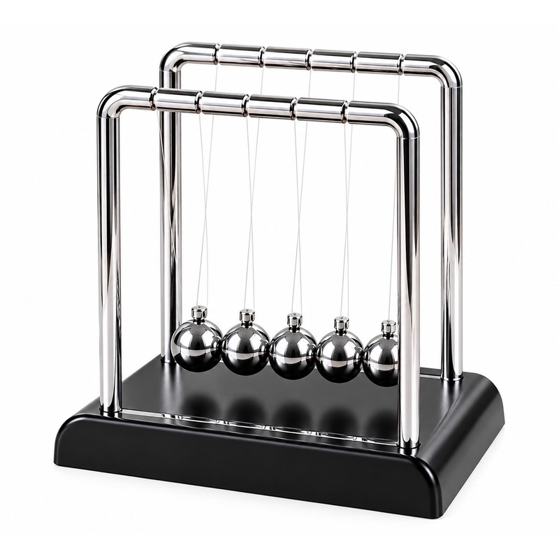 Newton's Cradle Balance Balls for Physics Demonstrations – Metal Pendulum