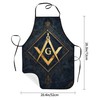 Mshutbna Masonic Kitchen Aprons for Men with Pockets Black Apron