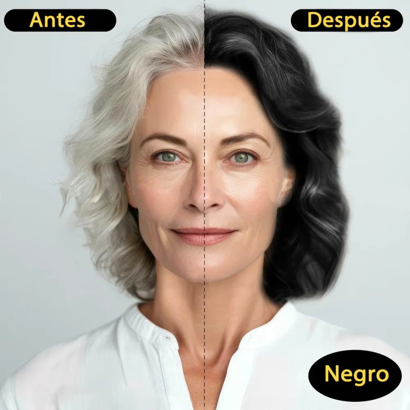 Shampoo Tinte Para Cubre Canas Rapido 2pcs Mujer Y Hombre