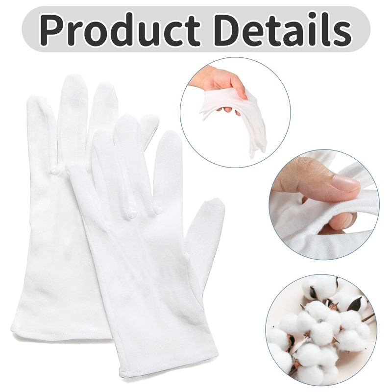 6-Piece Soft Cotton Gloves for Moisturizing, Hand Care, and Multi-Purpose