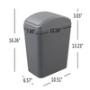 Cand 1 Pack 4 Gallon Kitchen Garbage Can, 16 L