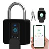 Fingerprint Lock, Eseesmart Fingerprint Padlock with Key Bluetooth APP, Waterproof