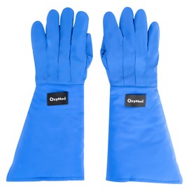 OxyMed Cryogenic Gloves Low Temperature Liquid Nitrogen Protective Gloves Cold Storage Safety and Warmth Gloves, Blue (58cm)