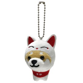 LamPlanning Traveling Mameshiba Key Holder, Mascot, Ball Chain, Back Charm, Cute, Fluffy, Dog, Shiba Inu, Mameshiba, Healing, Braun
