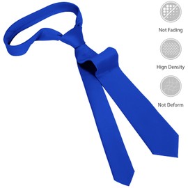 Junmaxroad Boys Royal Blue Tie Pocket Square Set Suitable for Teenagers Weddings School Graduation Ceremony Comes with Gift Box