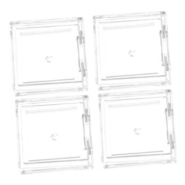 SAFIGLE 4Pcs Empty Eyeshadow Palette Refillable Square Cosmetic Cases Lightweight and Durable Makeup Pans for DIY Blush Highlighter Lipstick and Eyeshadow for Travel