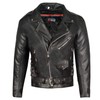 Men's ICONIC Brando Leather Motorcycle Jacket Premium Real Natural Buffalo