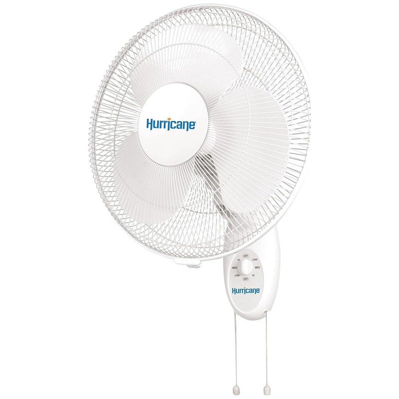 Hurricane 2-Pack Supreme 16-Inch Oscillating Wall Mount Fan, White –