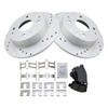 Brake Pads and Coated Rotors Set - Rear - with