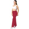 dermawear Women's Blended Fabric Saree Shapewear (Red; Medium)